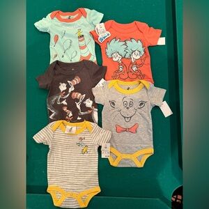 Dr. Seuss Colorful Kids Bodysuits Set